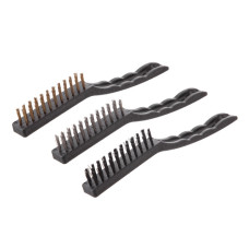 Набір щіток ручних, 215 мм, 3 од. (сталь, латунь, нейлон)