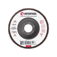 Диск шліфувальний пелюстковий, 115×22 мм, зерно K36, 13300 об/хв