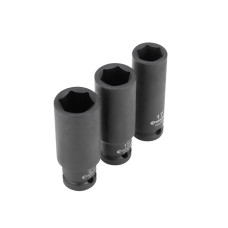 Набір головок ударних подовжених 1/2", 3 од. (17, 19, 21 мм), Cr-Mo, STORM