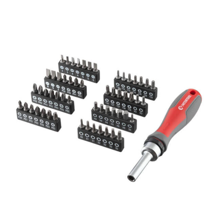 Викрутка реверсивна з комплектом насадок, 57 од.