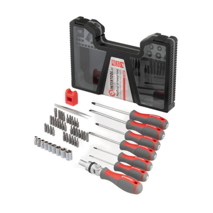 Набір викруток з комплектом насадок, 51 од., Cr-V