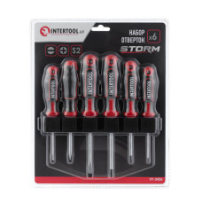 Набір викруток, 6 од., S2, 75-100 мм (SL3, SL5, SL6, PH0, PH1, PH2) STORM