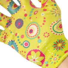 Рукавичка садова з покриттям з нітрилу, жовта, 8"