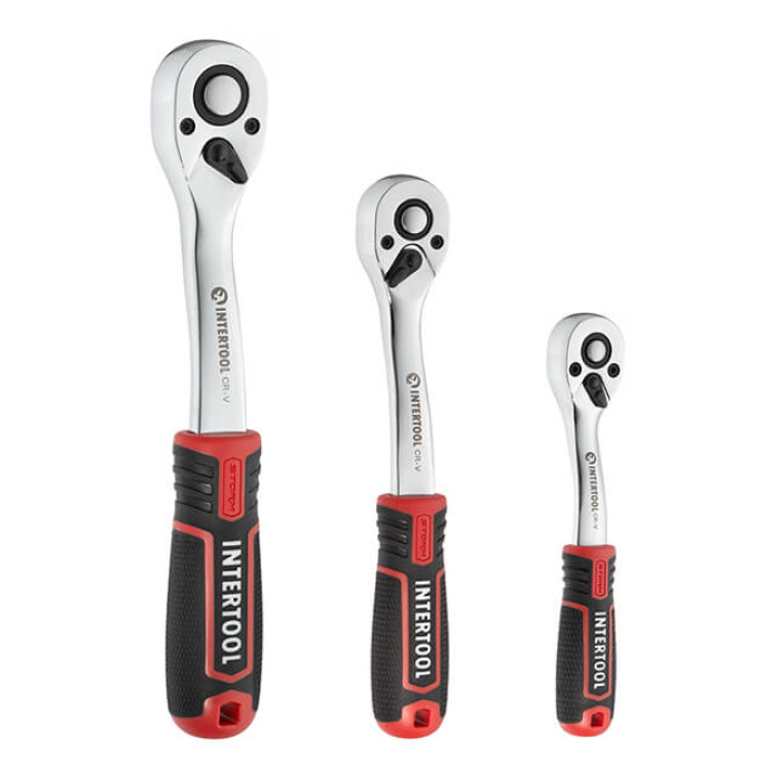 Набір інструментів STORM, 1/2" + 3/8" + 1/4", Cr-V, 233 од., головки: 3,5-32 мм, E4-E24, біти 91 од., подовж. головки: 4-22 мм, ключі: 8-22 мм, кейс