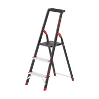 Драбина сталева, 3 сходинки, лоток для інвентарю, висота: 1132 мм, висота: висота до платформи: 630 мм, 150 кг