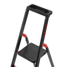 Драбина сталева, 4 сходинки, лоток для інвентарю, висота: 1350 мм, висота: висота до платформи: 850 мм, 150 кг