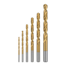 Набір свердел по металу DIN338 HSS, 6 шт. (2, 3, 4, 5, 6, 8 мм), покриття Ti
