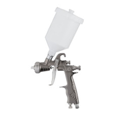 Краскопульт пневматичний LVLP, форсунка: 1,3 мм, верхній пластиковий бачок: 600 мл, 2 бар, STORM