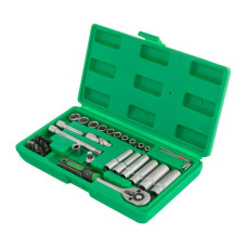 Набір інструментів, 1/4", 36 од., головки: 4-13 мм, кейс