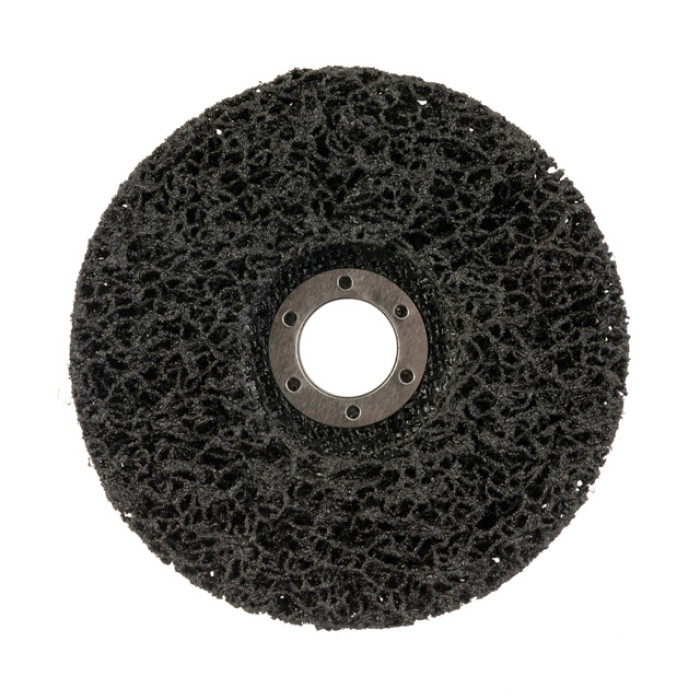 Диск зачисний зі спіненого абразиву, чорний, 125×22,2×13 мм, P46, T27, 7600 об/хв