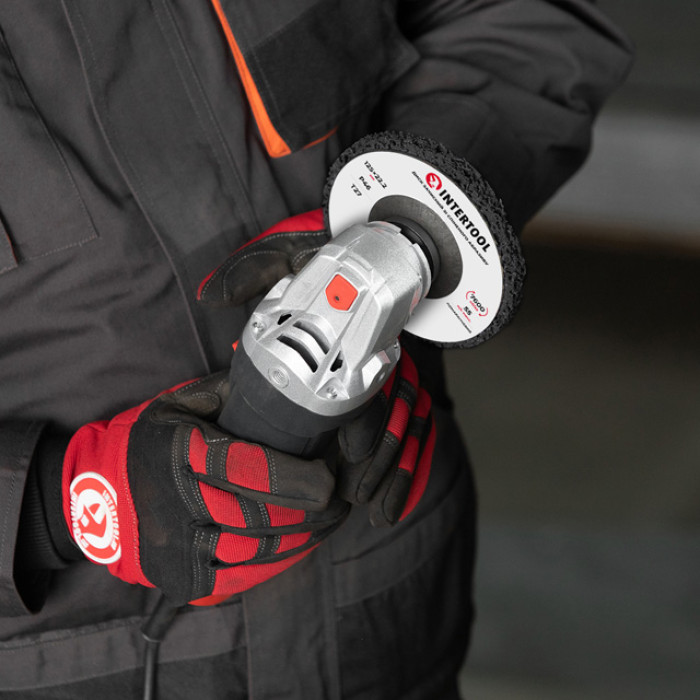 Диск зачисний зі спіненого абразиву, чорний, 125×22,2×13 мм, P46, T27, 7600 об/хв