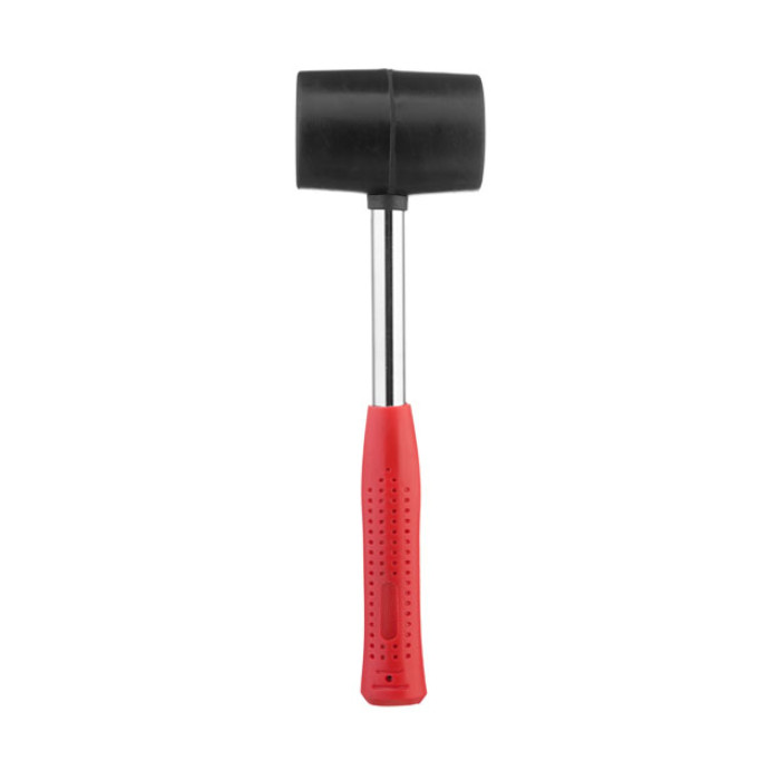 Киянка гумова, 480 г, 55 мм, чорна гума, металева ручка