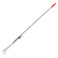 Граблі віялові, 15 прутів, металеве руків'я, регульована ширина 30-50 см