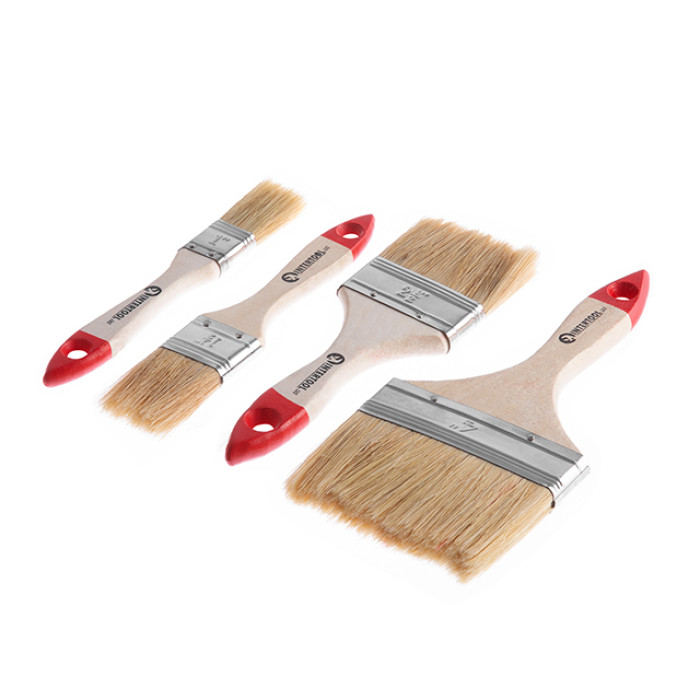 Набір пензлів флейцевих, 4 шт. (25, 36, 63, 102 мм)