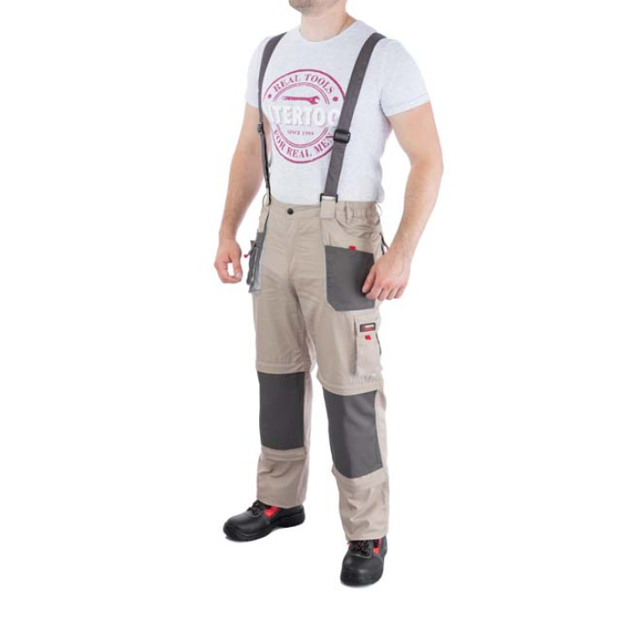 Брюки трансформер робочі з лямками 6 в 1, 100% бавовна, щільність 180 г/м², S