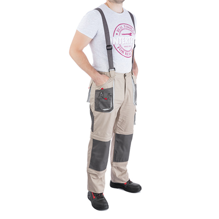 Брюки трансформер робочі з лямками 6 в 1, 100% бавовна, щільність 180 г/м², M