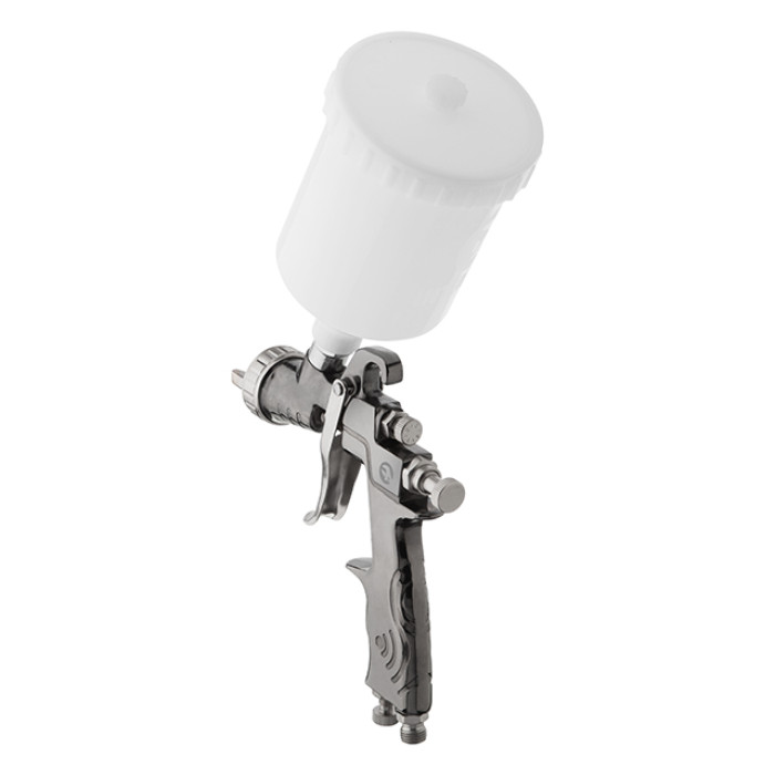 Фарбопульт пневматичний LVLP, форсунка: 1,3 мм, з редуктором, пластиковий бачок: 600 мл, 2 бар