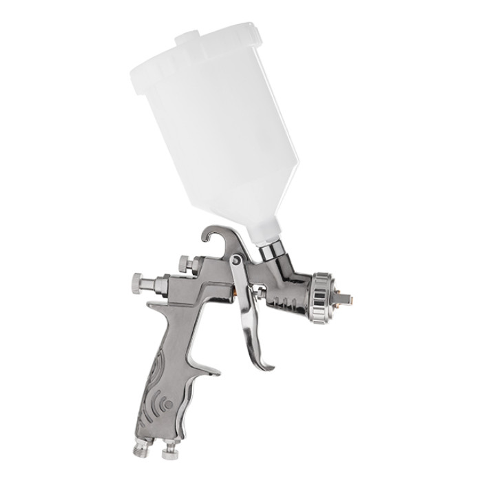 Фарбопульт пневматичний LVLP, форсунка: 1,3 мм, з редуктором, пластиковий бачок: 600 мл, 2 бар