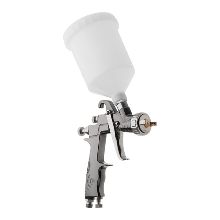 Фарбопульт пневматичний LVLP, форсунка: 1,3 мм, з редуктором, пластиковий бачок: 600 мл, 2 бар