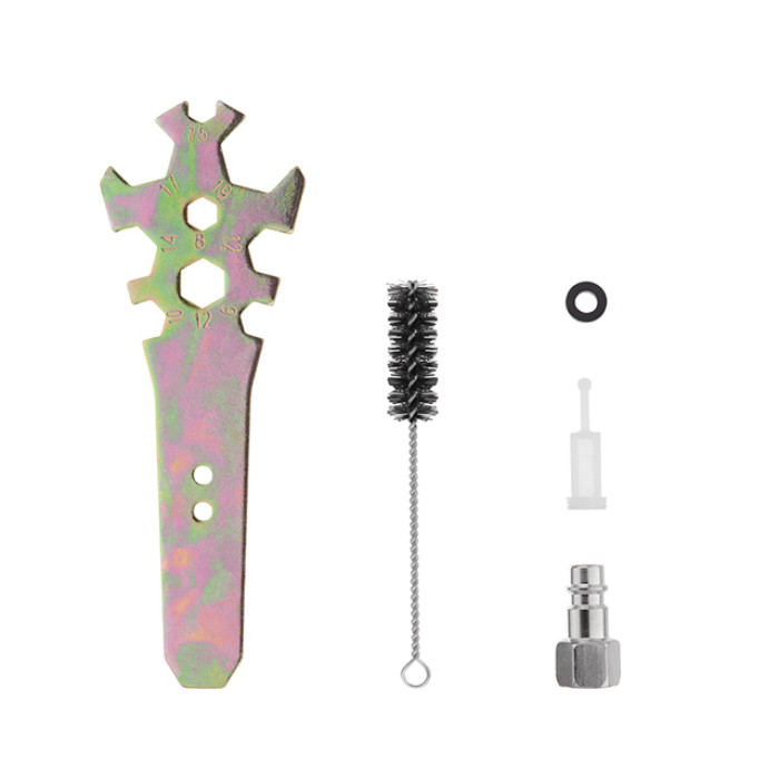 Фарбопульт пневматичний LVLP, форсунка: 1,3 мм, з редуктором, пластиковий бачок: 600 мл, 2 бар