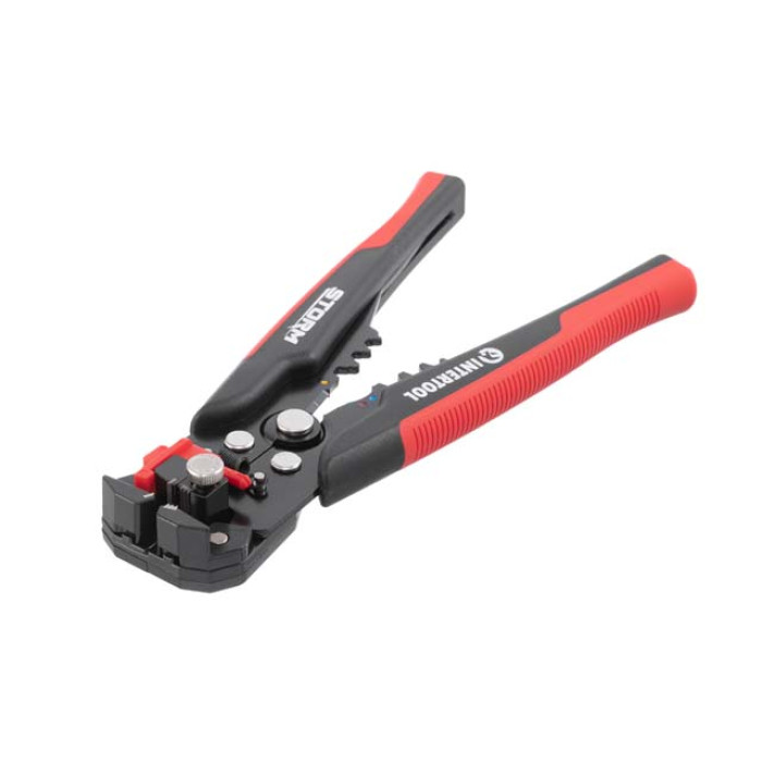 Знімач ізоляції, автоматичний, 0,2-6 мм², Cr12MoV, 200 мм, з набором обтискних клем, STORM