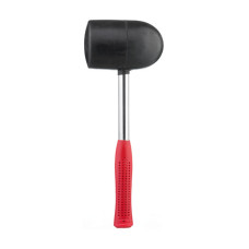 Киянка гумова, 1200 г, 85 мм, чорна гума, металева ручка