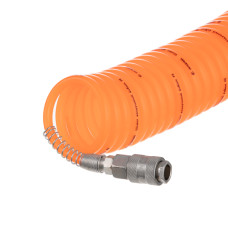 Шланг спіральний, 20 м, зі швидкороз'ємними з'єднаннями