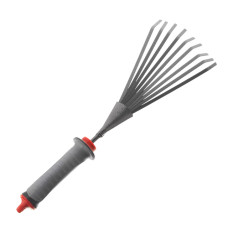 Граблі віялові садові 230 мм * 100 мм з комбінованою рукояткою