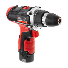 Дриль-шурупокрут акумуляторний, Li-Ion, 12 В, 18 Nm, 0-400/0-1500 об/хв, 1,5 Аг, 2 акумулятора, 2 швидкості