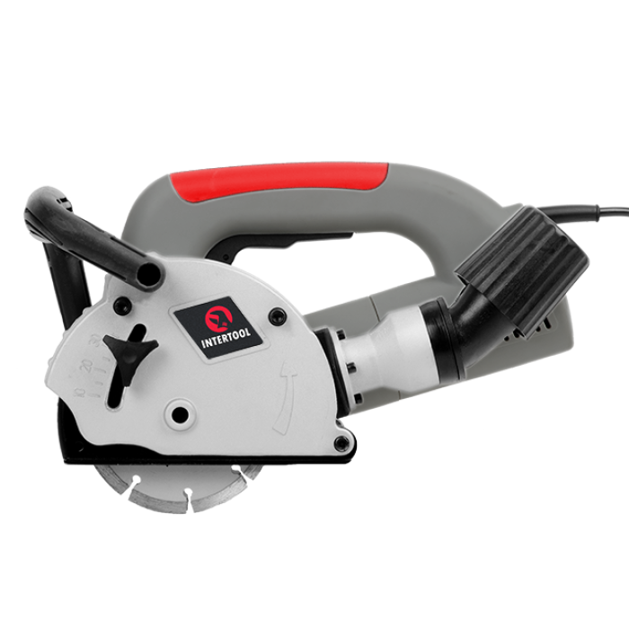 Штроборіз, 1,4 кВт, 9000 об/хв, диск 125×22,2 мм, глибина 8-30 мм, ширина 8-26 мм