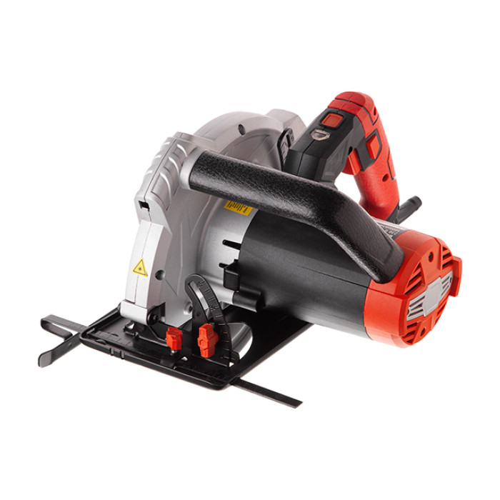 Пила дискова 1,8 кВт, 5000 об/хв, кут 90°-45°, глибина розпилу 73-48 мм, диск 210×30 мм, 40 зубів, лазер