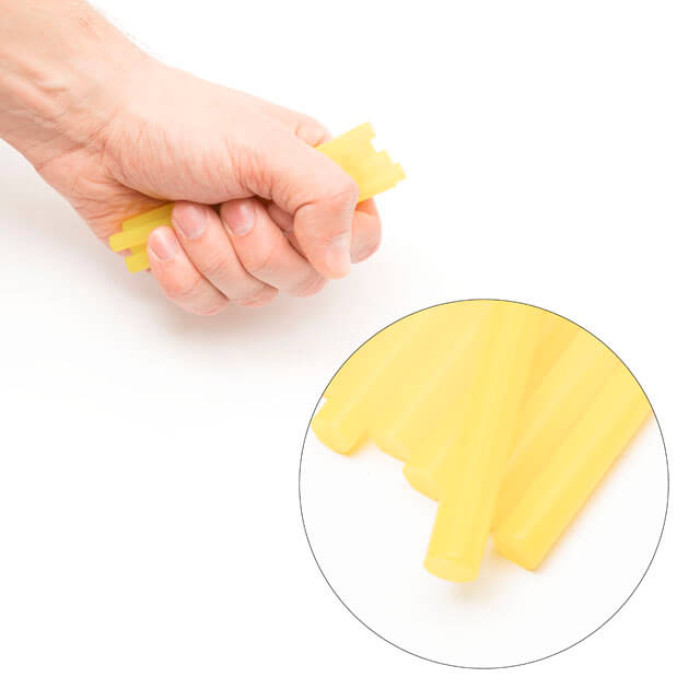 Комплект клейових стрижнів жовтих, 7,4×100 мм, 12 шт.