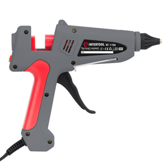 Пістолет клейовий 100(300) Вт, 215-230°C, під стрижні 10,8-11,5 мм, 13-30 г/хв
