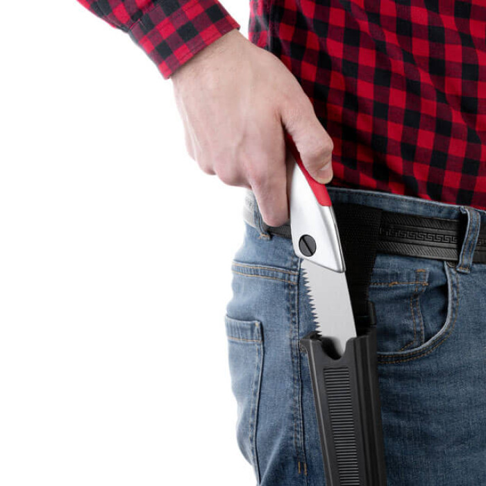 Ножівка садова пряма, 210 мм, з металевою ручкою, пластиковий чохол