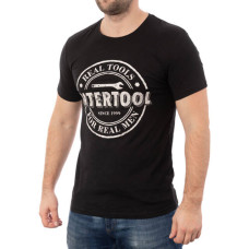 Футболка INTERTOOL чорна, S, 100% бавовна