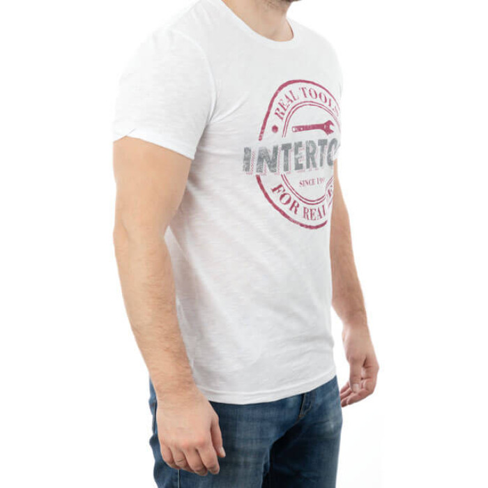 Футболка INTERTOOL світло-сіра меланж, M, 100% бавовна