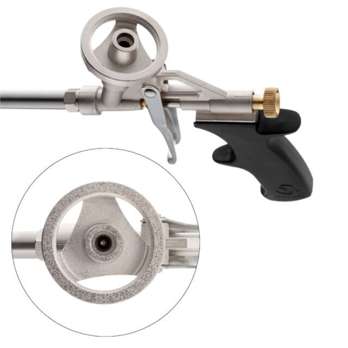 Пістолет для піни, з довгим носиком 500 мм, 4 насадки