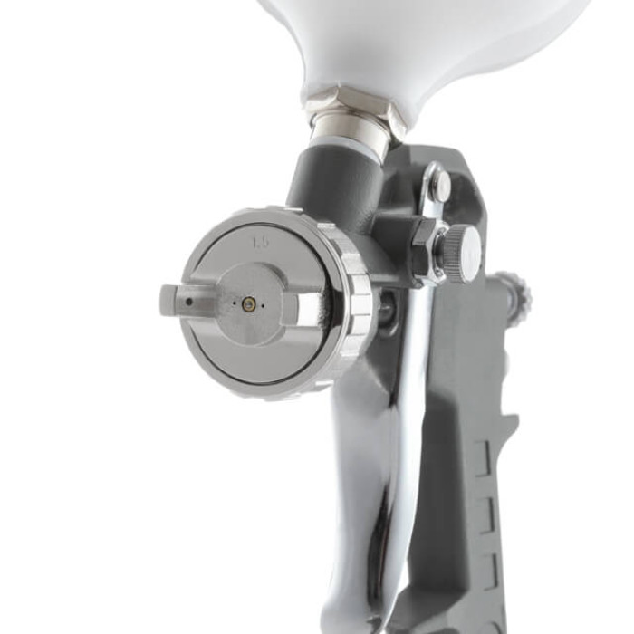 Фарбопульт пневматичний HP, форсунка: 1,5 мм, верхній пластиковий бачок: 600 мл, 5 бар