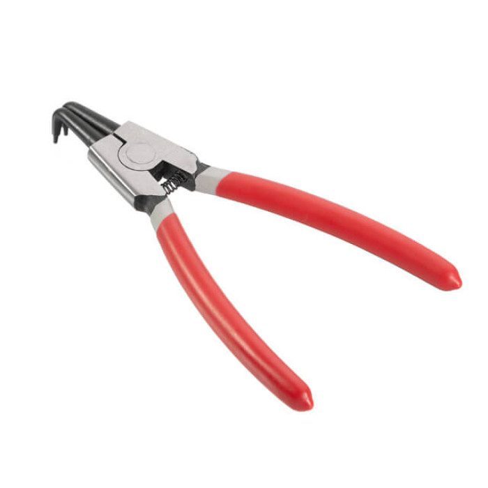 Щипці для зняття та встановлення стопорних кілець, 150 мм, вигнуті, на розтиск