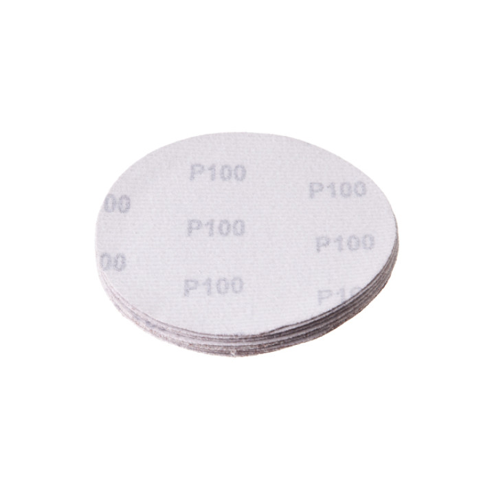 Круг наждаковий на липучці 125 мм, папір клас С, щільність 120 г/м², К100, 10 од.