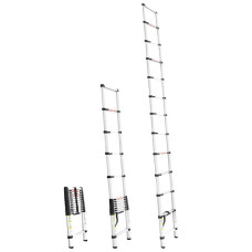 Драбина алюмінієва, телескопічна, 12 сход., 3,80 м, 150 кг