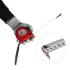 Рулетка з металевим полотном, з фіксатором, 10 м, 25 мм, "Супер Магніт"