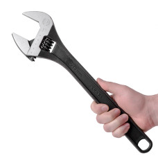 Ключ розвідний, 380 мм, Cr-V, чорний, фосфатований