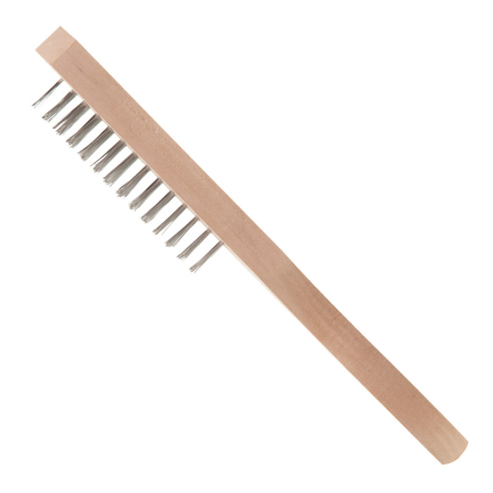 Щітка ручна, 5-рядна, корпус із дерева, cталевий дріт