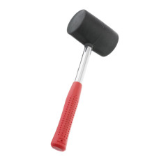 Киянка гумова, 680 г, 60 мм, чорна гума, металева ручка