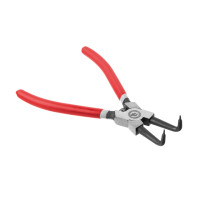 Щипці для зняття та встановлення стопорних кілець, 180 мм, вигнуті, на стиск