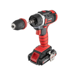 Дриль-шурупокрут акумуляторний, Li-Ion, 18 В, 25 Nm, 0-400/0-1500 об/хв, 2×2,0 Аг, знімний патрон