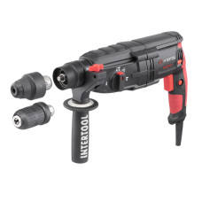 Перфоратор, 1,0 кВт, 3,2 Дж, 0-1300 об/хв, 0-5100 уд/хв, 3 режими, знімний швидкозатискний патрон