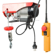 Лебідка електрична, 230 В, 0,5 кВт, 125/250 кг, трос: 3,0 мм × 12 м