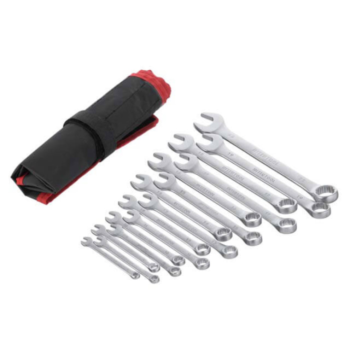 Набір ключів комбінованих, 15 шт., 6-19, 22 мм, Cr-V, чохол